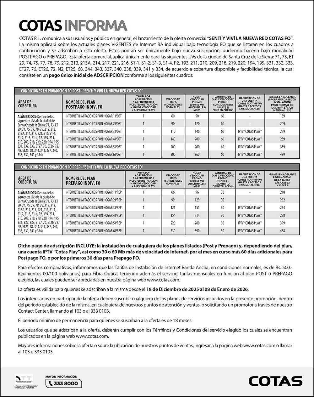 SENTÍ Y VIVÍ LA NUEVA RED COTAS FO